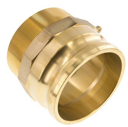 Camlock DN 90 (4'') Koppeling MessingR 4'' met buitendraad Type F MIL-C-27487
