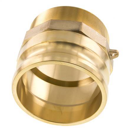 Camlock DN 90 (4'') Koppeling MessingR 4'' met buitendraad Type F MIL-C-27487
