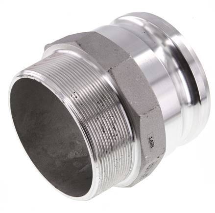 Camlock DN 90 (4'') Koppeling AluminiumR 4'' met buitendraad Type F MIL-C-27487