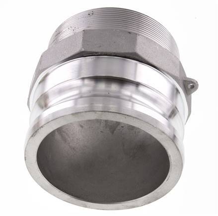 Camlock DN 90 (4'') Koppeling AluminiumR 4'' met buitendraad Type F MIL-C-27487