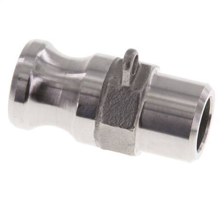 Camlock DN 15 (1/2'') Koppeling RVS met lasuiteinde (21.3 mm) Type F (AS) MIL-C-27487