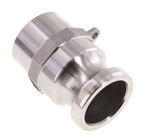 Camlock DN 32 (1 1/4'') Koppeling RVS met lasuiteinde (42.4 mm) Type F (AS) MIL-C-27487
