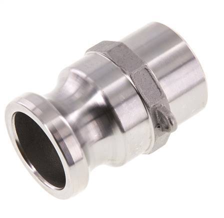 Camlock DN 32 (1 1/4'') Koppeling RVS met lasuiteinde (42.4 mm) Type F (AS) MIL-C-27487