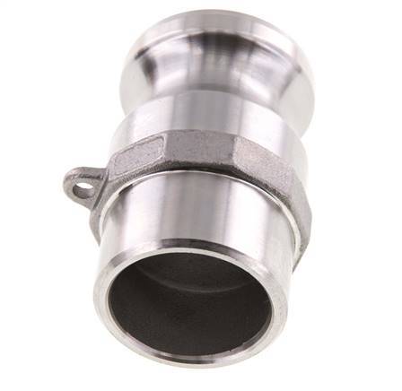 Camlock DN 32 (1 1/4'') Koppeling RVS met lasuiteinde (42.4 mm) Type F (AS) MIL-C-27487