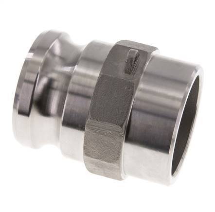 Camlock DN 60 (2 1/2'') Koppeling RVS met lasuiteinde (76.1 mm) Type F (AS) MIL-C-27487