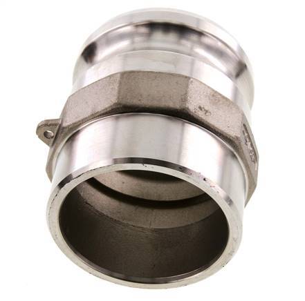 Camlock DN 75 (3'') Koppeling RVS met lasuiteinde (88.9 mm) Type F (AS) MIL-C-27487