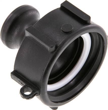 Camlock DN 25 (1'') Koppeling PolypropyleenS 60 x 6 met IBC-connector Type A MIL-C-27487