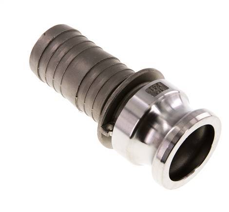 Camlock DN 40 (1 1/2'') Koppeling RVS met slangpilaar (38 mm) Type E MIL-C-27487