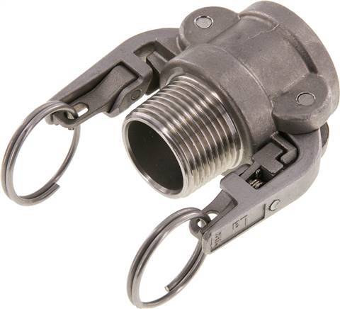 Camlock DN 25 (1'') Veiligheid Koppeling RvsR 1'' met buitendraad Type B MIL-C-27487