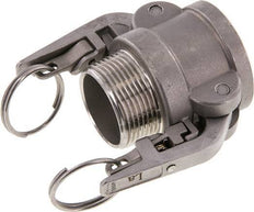 Camlock DN 32 (1 1/4'') Stainless Steel Safety Coupling R 1 1/4'' Male Thread Type B MIL-C-27487