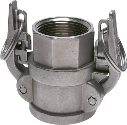 Camlock DN 90 (4'') Stainless Steel Safety Coupling Rp 4'' Female Thread Type D MIL-C-27487