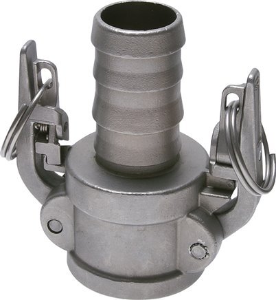 Camlock DN 90 (4'') Veiligheid Koppeling RVS met slangpilaar (100 mm) Type C MIL-C-27487