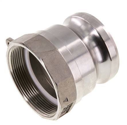 Camlock DN 60 (2 1/2'') Koppeling RvsG 2 1/2'' met binnendraad Type A EN 14420-7 (DIN 2828)