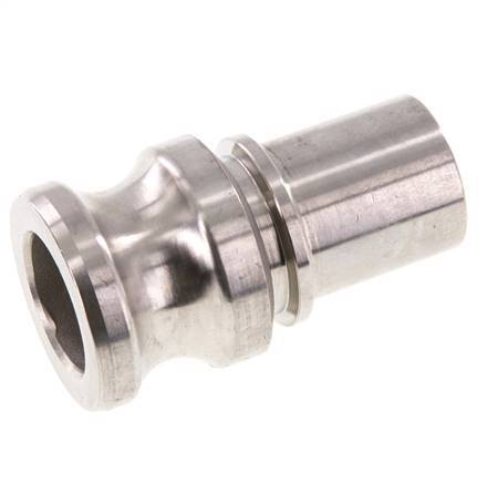 Camlock DN 32 (1 1/4'') Koppeling RVS met slangpilaar (32 mm) Type E EN 14420-7 (DIN 2828)
