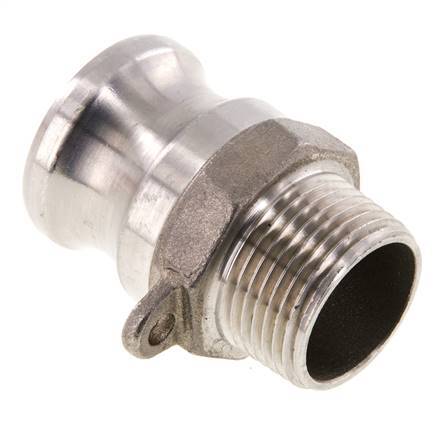 Camlock DN 20 (3/4'') Koppeling Rvs3/4'' NPT buitendraad Type F MIL-C-27487