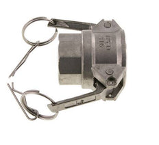 Camlock DN 32 (1 1/4'') Koppeling Rvs1 1/4'' NPT binnendraad Type D MIL-C-27487
