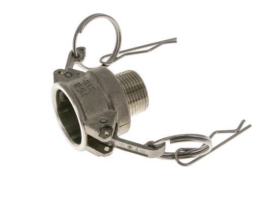 Camlock DN 20 (3/4'') Koppeling Rvs3/4'' NPT buitendraad Type B MIL-C-27487