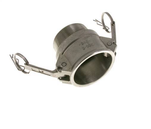 Camlock DN 50 (2'') Koppeling Rvs2'' NPT buitendraad Type B MIL-C-27487