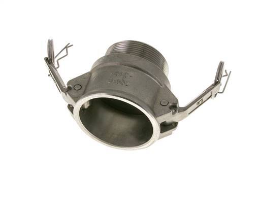 Camlock DN 50 (2'') Koppeling Rvs2'' NPT buitendraad Type B MIL-C-27487