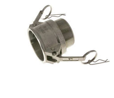 Camlock DN 50 (2'') Koppeling Rvs2'' NPT buitendraad Type B MIL-C-27487