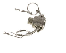 Camlock DN 15 (1/2'') Koppeling Rvs2 1/2'' NPT buitendraad Type B MIL-C-27487