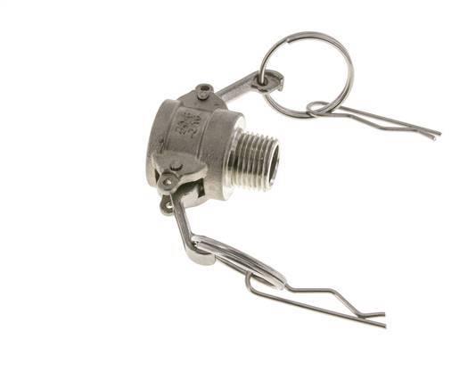Camlock DN 15 (1/2'') Koppeling Rvs2 1/2'' NPT buitendraad Type B MIL-C-27487