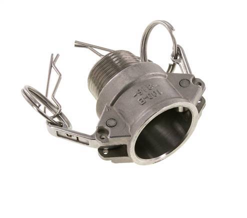 Camlock DN 25 (1'') Koppeling Rvs1'' NPT buitendraad Type B MIL-C-27487