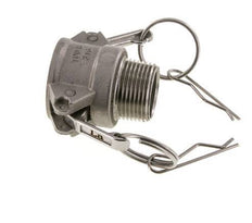 Camlock DN 25 (1'') Koppeling Rvs1'' NPT buitendraad Type B MIL-C-27487