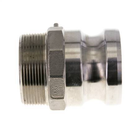 Camlock DN 50 (2'') Koppeling Rvs2'' NPT buitendraad Type F MIL-C-27487