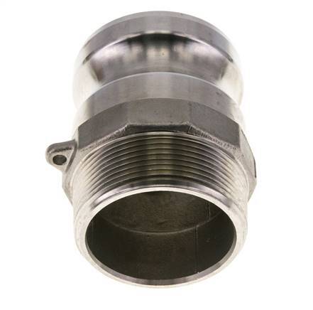 Camlock DN 50 (2'') Koppeling Rvs2'' NPT buitendraad Type F MIL-C-27487
