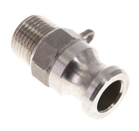 Camlock DN 15 (1/2'') Koppeling Rvs1/2'' NPT buitendraad Type F MIL-C-27487