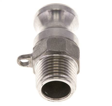 Camlock DN 15 (1/2'') Koppeling Rvs1/2'' NPT buitendraad Type F MIL-C-27487