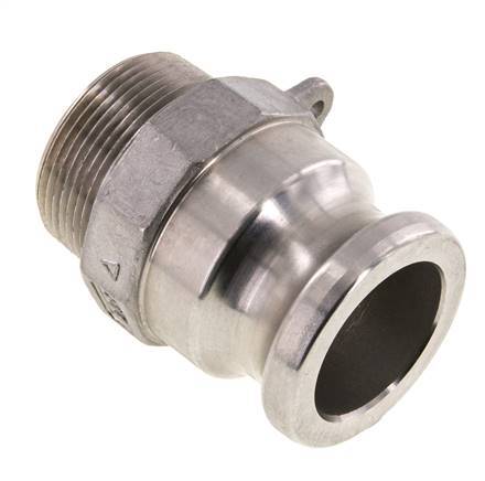 Camlock DN 40 (1 1/2'') Koppeling Rvs1 1/2'' NPT buitendraad Type F MIL-C-27487
