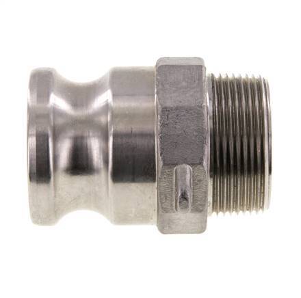 Camlock DN 40 (1 1/2'') Koppeling Rvs1 1/2'' NPT buitendraad Type F MIL-C-27487