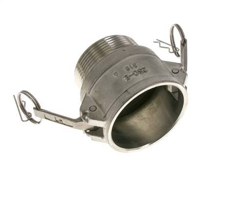 Camlock DN 60 (2 1/2'') Koppeling Rvs2 1/2'' NPT buitendraad Type B MIL-C-27487