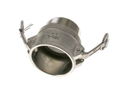 Camlock DN 60 (2 1/2'') Koppeling Rvs2 1/2'' NPT buitendraad Type B MIL-C-27487