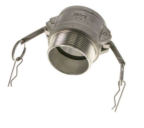 Camlock DN 60 (2 1/2'') Koppeling Rvs2 1/2'' NPT buitendraad Type B MIL-C-27487