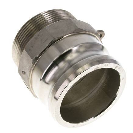 Camlock DN 75 (3'') Koppeling Rvs3'' NPT buitendraad Type F MIL-C-27487