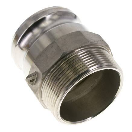 Camlock DN 75 (3'') Koppeling Rvs3'' NPT buitendraad Type F MIL-C-27487