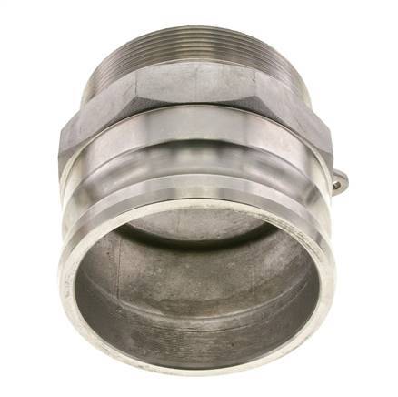 Camlock DN 90 (4'') Koppeling Rvs4'' NPT buitendraad Type F MIL-C-27487