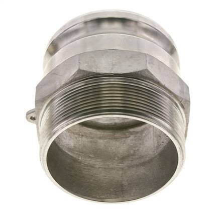 Camlock DN 90 (4'') Koppeling Rvs4'' NPT buitendraad Type F MIL-C-27487
