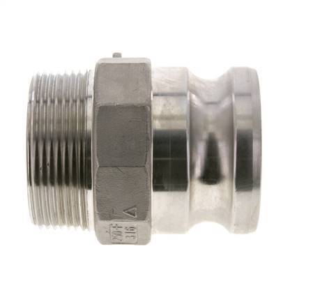 Camlock DN 60 (2 1/2'') Koppeling Rvs2 1/2'' NPT buitendraad Type F MIL-C-27487