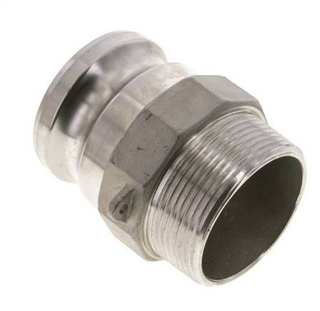 Camlock DN 60 (2 1/2'') Koppeling Rvs2 1/2'' NPT buitendraad Type F MIL-C-27487