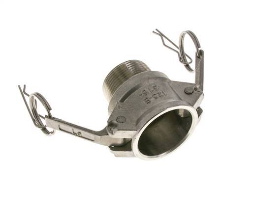 Camlock DN 32 (1 1/4'') Stainless Steel Coupling 1 1/4'' Male NPT Thread Type B MIL-C-27487