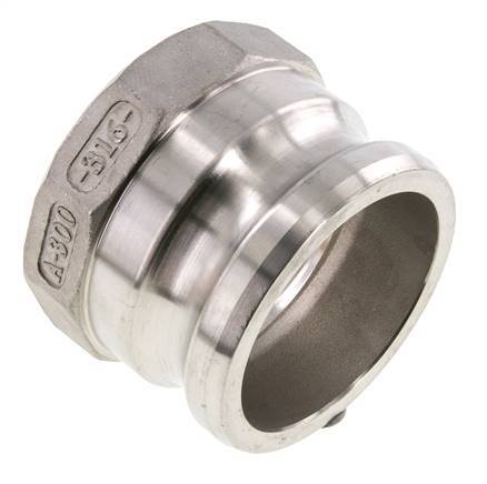 Camlock DN 75 (3'') Koppeling Rvs3'' NPT binnendraad Type A MIL-C-27487