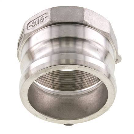 Camlock DN 75 (3'') Koppeling Rvs3'' NPT binnendraad Type A MIL-C-27487