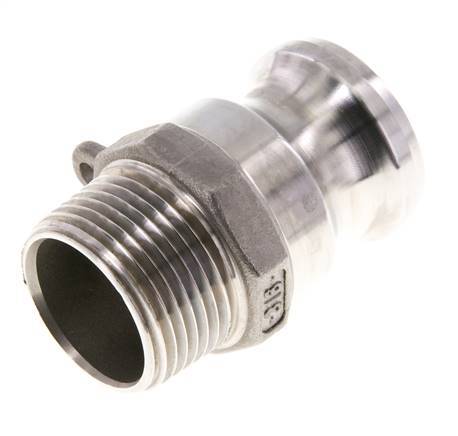 Camlock DN 25 (1'') Koppeling Rvs1'' NPT buitendraad Type F MIL-C-27487