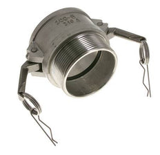Camlock DN 75 (3'') Koppeling Rvs3'' NPT buitendraad Type B MIL-C-27487