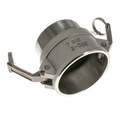Camlock DN 75 (3'') Koppeling Rvs3'' NPT buitendraad Type B MIL-C-27487