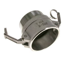 Camlock DN 75 (3'') Koppeling Rvs3'' NPT buitendraad Type B MIL-C-27487